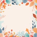 cute fall spring seasonal pastel blank background, AIGENERATED